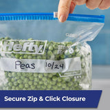 Hefty Slider Freezer Kitchen Storage Bags, Gallon Size, 56 Count - Homesidy.com