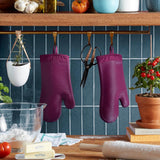 KITCHENAID Ribbed Soft Silicone Oven Mitt 2 - Pack Set, 7.5&34;x13&34;, Milkshake - Homesidy.com