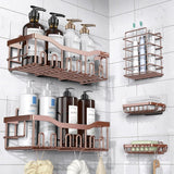 EUDELE Adhesive Shower Caddy, 5 Pack Rustproof Stainless Steel Bath Organizers With Large Capacity, No Drilling Shelves for Bathroom Storage &amp; Home Decor - Homesidy.com
