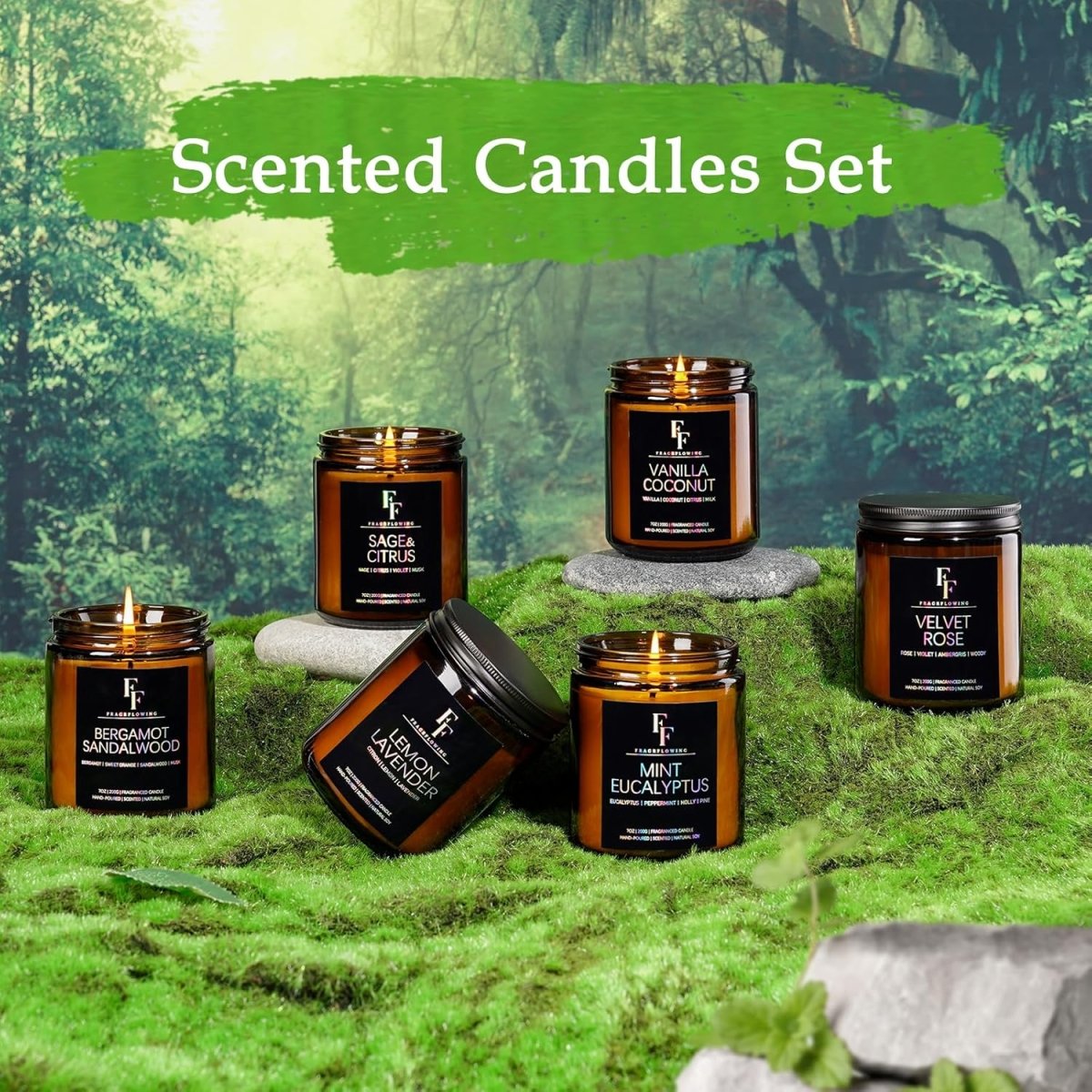 Vanilla Coconut Candle, Scented Candle for Home Soy Wax Candle, Aromatherapy Candle Gift for Women Men, 7oz - Homesidy.com