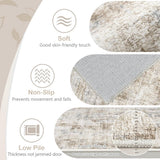 Area Rugs 6x9 Living Room: Washable Rug Modern Abstract Large Rug Soft Non Slip Neutral Rugs Stain Resistant Indoor Carpet for Bedroom Kitchen Dining Room Table Nursery Home Office Rugs(Beige,6x9) - Homesidy.com