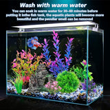 Ameliade Aquarium Artificial Plastic Plants Decorations and Rock Cave Decor Set Goldfish Betta Fish Tank Accessories Small Large Fish Bowl Ornaments - Homesidy.com