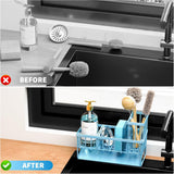 Cisily Kitchen Sink Caddy Organzier with High Brush Holder, Sponge Holder for Sink, 304 Rustproof Stainless, Kitchen Countertop Soap Dispenser Organizer, Kitchen Decor and Accessories - Homesidy.com