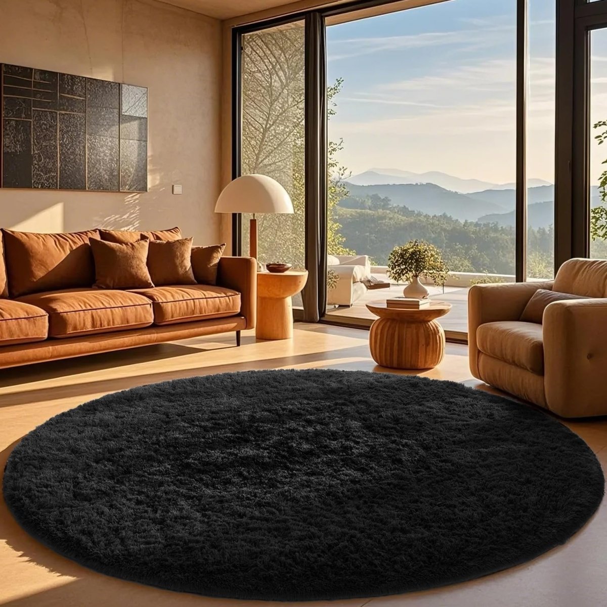 Ophanie Area Rugs for Living Room Bedroom, Upgrade Non - Slip Fluffy Soft Grey Shag Carpet, Indoor Floor Gray 4x6 Fuzzy Shaggy Living Room Plush Rug for Kids Home Dorm Decor Aesthetic - Homesidy.com