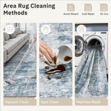 Soalmost Washable Area Rug 8x10, Large Soft Rugs for Living Room Vintage Beige Carpet 8x10 Area Rugs for Bedroom Dining Room Non - Slip Stain Resistant Under Table Rug - Homesidy.com