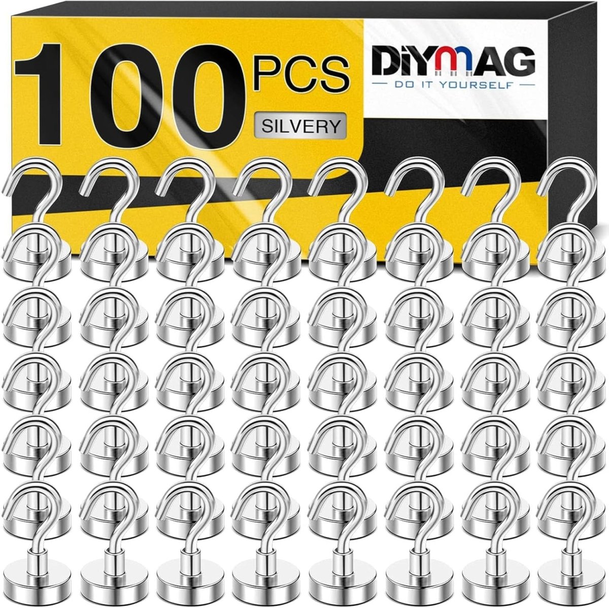 DIYMAG Magnetic Hooks, 30lbs Magnet Hook 2025 Cruise Cabin Ship Essentials Heavy Duty Strong Magnets Refrigerator Fridge Hanging for Classroom Beach Vacation Kitchen Grills Home 20 Pack (Silver) - Homesidy.com