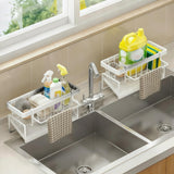 Lotgnimry Sponge Holder for Kitchen, Sink Caddy Organizer Rack for Kitchen Accessories, Soap Dispenser Countertop Organizer Essentials for Home (Black) - Homesidy.com