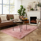 Ashler Faux Fur Rug, Fluffy White Small Sheepskin Rug, Ultra Soft 2x3 Ft Mat, Machine Washable Shag Mats, Nursery Throw for Bed, Living, Kids Room - Homesidy.com