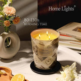 HomeLights Scented Candles for Women &amp; Men, 18oz Candle Jars Aromatherapy 4 - Wick Candle, Ideal for Rustic Modern Home Decor and Gifts, Blueberry Cheesecake - Homesidy.com