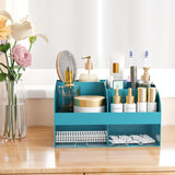 Makeup Organizer with Drawers, Cosmetic Storage for Dresser Vanity and Bathroom Countertop, Beauty Holder for Lipstick Brush, Skincare Organizer for Vanity, Cosmetic Display Case (White) - Homesidy.com