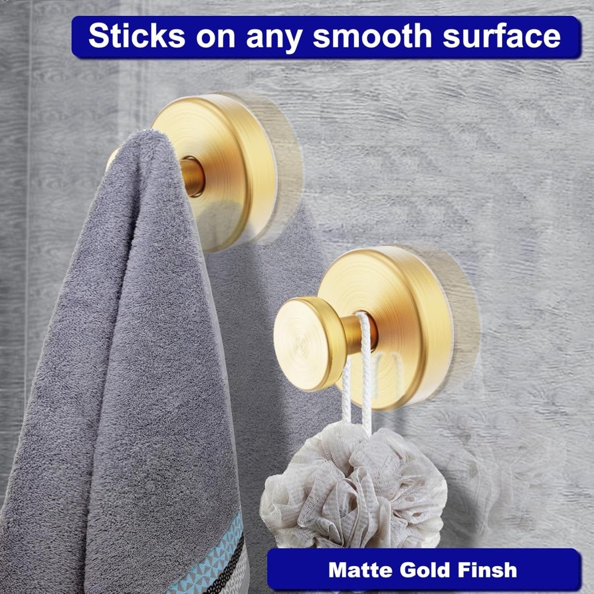 Bntuk Suction Cup Hooks for Shower, Removable Towel Hooks for Bathroom Window Glass Door Wall, Bath Robe Looafh Wreath Hook for Hanging - 2 Pack, Black - Homesidy.com