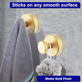 Bntuk Suction Cup Hooks for Shower, Removable Towel Hooks for Bathroom Window Glass Door Wall, Bath Robe Looafh Wreath Hook for Hanging - 2 Pack, Black - Homesidy.com