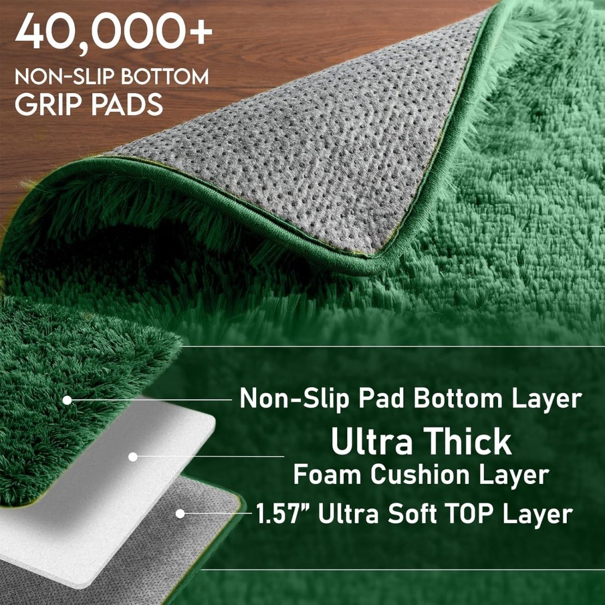 Ophanie Area Rugs for Living Room Bedroom, Upgrade Non - Slip Fluffy Soft Grey Shag Carpet, Indoor Floor Gray 4x6 Fuzzy Shaggy Living Room Plush Rug for Kids Home Dorm Decor Aesthetic - Homesidy.com