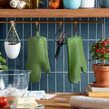 KITCHENAID Ribbed Soft Silicone Oven Mitt 2 - Pack Set, 7.5&34;x13&34;, Milkshake - Homesidy.com
