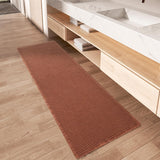 AMOAMI Upgraded Waffle Bath Mat, Super Absorbent Non Slip Bath Mats for Bathroom Floor, Machine Washable Bathroom Rugs with Tassels, Rubber Backed Bathroom Mats, Ultra Soft, 18&34; x 30&34;, Brown - Homesidy.com