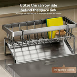 Lotgnimry Sponge Holder for Kitchen, Sink Caddy Organizer Rack for Kitchen Accessories, Soap Dispenser Countertop Organizer Essentials for Home (Black) - Homesidy.com