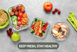 M MCIRCO 24 - Piece Glass Food Storage Containers with Upgraded Snap Locking Lids,Glass Meal Prep Containers Set - Airtight Lunch Containers, Microwave, Oven, Freezer and Dishwasher - Homesidy.com