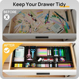 Vtopmart 25 PCS Clear Plastic Drawer Organizers Set, 4 - Size Versatile Bathroom and Vanity Drawer Organizer Trays, Storage Bins for Makeup, Bedroom, Kitchen Gadgets Utensils and Office - Homesidy.com