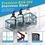 EUDELE Adhesive Shower Caddy, 5 Pack Rustproof Stainless Steel Bath Organizers With Large Capacity, No Drilling Shelves for Bathroom Storage &amp; Home Decor - Homesidy.com