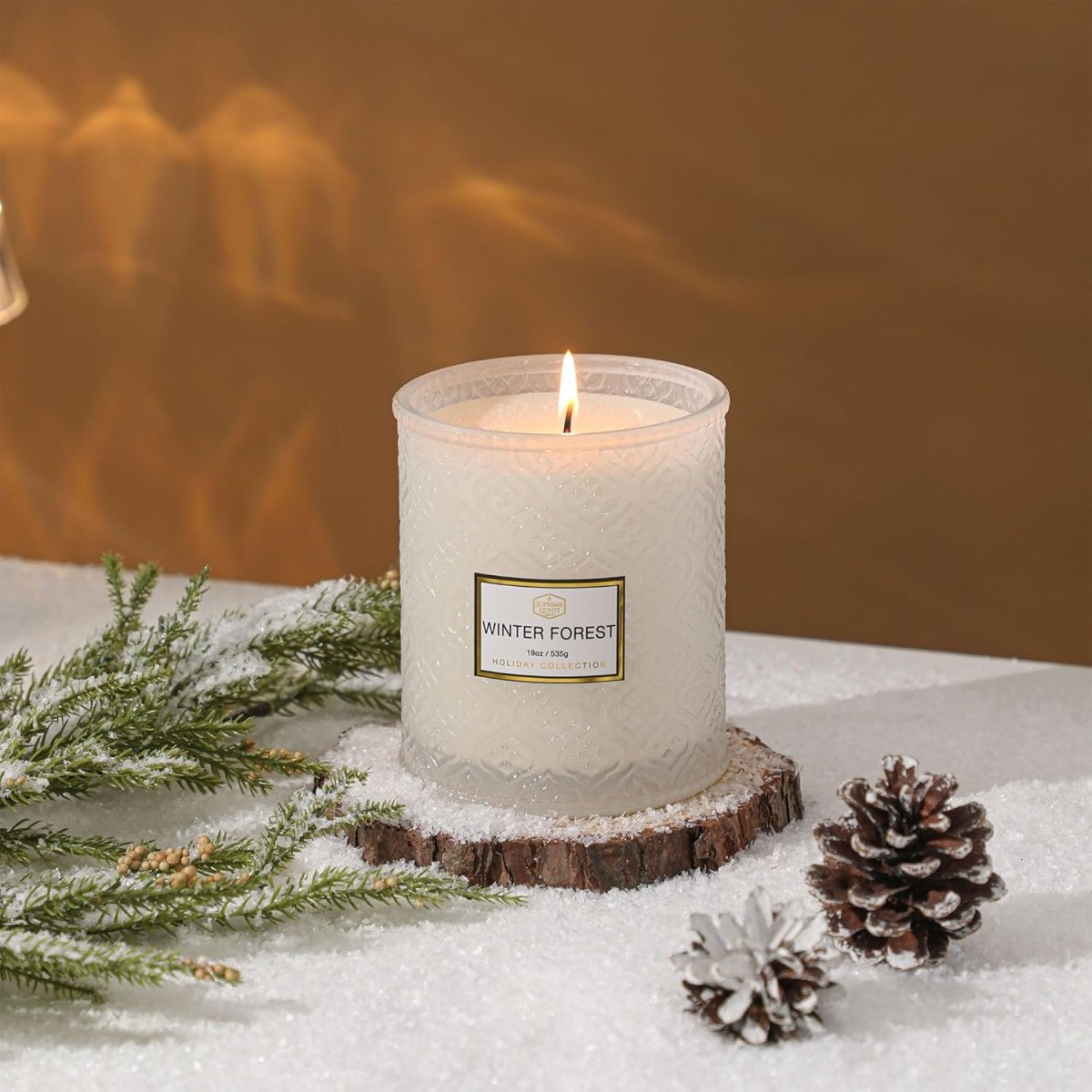 Frosted Cranberry Luxury Scented Candles - 19oz, 88hr Burn Time, Perfect Christmas Gifts for Women - Homesidy.com