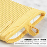 KITCHENAID Ribbed Soft Silicone Oven Mitt 2 - Pack Set, 7.5&34;x13&34;, Milkshake - Homesidy.com