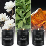 Scented Candle Set, Men Candle Set, Scented Candles for Home, Gifts for Men, 4 Pack Manly Candles Gifts for Mens Scents of Smoke Vanilla/Leather/Oak/Lavender Wood - Homesidy.com