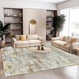 Soalmost Washable Area Rug 8x10, Large Soft Rugs for Living Room Vintage Beige Carpet 8x10 Area Rugs for Bedroom Dining Room Non - Slip Stain Resistant Under Table Rug - Homesidy.com
