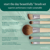 EcoTools Makeup Brush Set for Eyeshadow, Foundation, Blush, and Concealer with Bonus Storage Case, Start the Day Beautifully, Travel Friendly, 6 Piece Set - Homesidy.com