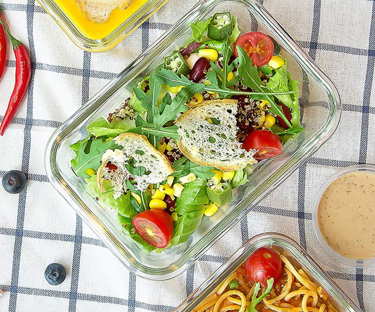 [8 - Pack,30 oz]Glass Meal Prep Containers,Glass Food Storage Containers,Airtight lunch Containers with Lids, Microwave, Oven, Freezer and Dishwasher - Homesidy.com