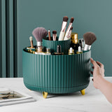 fanado 360° Rotate Makeup Brush Holder Organizer, Makeup Organizers Countertop, Makeup organization and Skincare Storage for Vanity, Desktop, Bathroom (White) - Homesidy.com