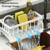 Lotgnimry Sponge Holder for Kitchen, Sink Caddy Organizer Rack for Kitchen Accessories, Soap Dispenser Countertop Organizer Essentials for Home (Black) - Homesidy.com
