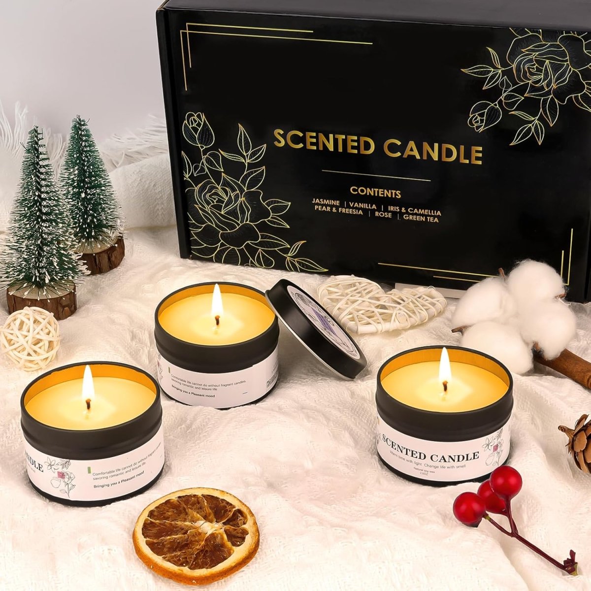 9 Pack Scented Candles Gift for Women and Men, Aromatherapy Candle Set for Home Scented, Small Candle Gift Set Basket for Boyfriend dad him Friend boss Mother Birthday Christmas Thanksgiving - Homesidy.com