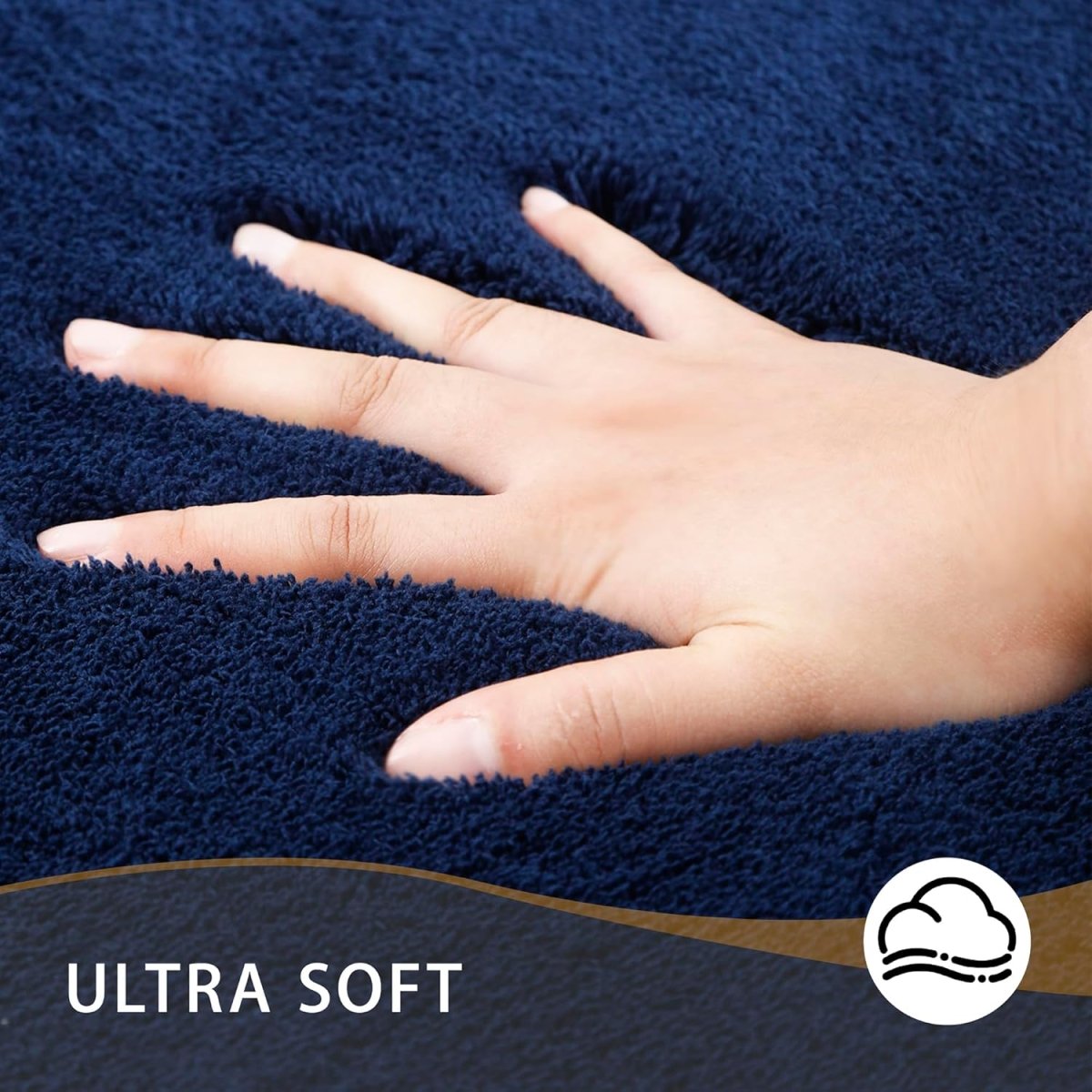 MINIDEAR Bathroom Rugs 24x17 Light Grey - Thick Elastic Foam Bath Mat, Ultra Soft &amp; Plush Fluffy, Non - Slip, Quick Dry, Absorbent Washable Floor Microfiber Mat for Tub, Home Decor Accessories - Homesidy.com