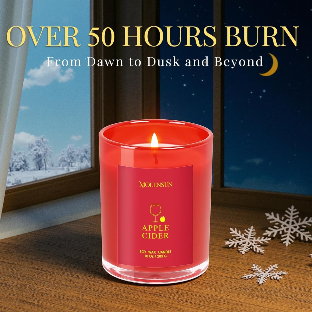 Balsam Cedar Candle, 10oz Soy Scented Candle for Home, Christmas Birthday &amp; Holiday Gifts for Women &amp; Men, Long Lasting 50 Hour Clean Non - Toxic Burn, Elegant Winter &amp; Christmas Festive Home Decor - Homesidy.com