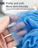 MTDLYICE Loofah Sponge, XXL Large Loofah 100g 4 Pack, Bath Sponge Soft Mesh Shower Loofah for Men, Body Scrub, Shower Pouf Bath Accessories, for Body Wash, Soap (Blue Gray) - Homesidy.com
