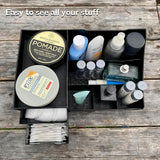Uncluttered Designs Large Black Vanity Organizer - Countertop Mens Organizer With Drawers for Cologne, Deodorant, Beard, Shaving Lotion, Perfume &amp; Skincare - Perfect for Bathroom &amp; Bedroom Storage - Homesidy.com