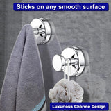 Bntuk Suction Cup Hooks for Shower, Removable Towel Hooks for Bathroom Window Glass Door Wall, Bath Robe Looafh Wreath Hook for Hanging - 2 Pack, Black - Homesidy.com