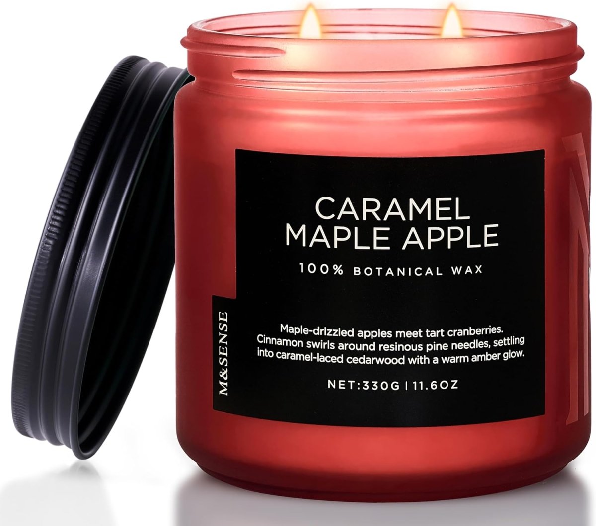 M&amp;SENSE Ode to Winter Soy Candles Strong Scented, 2 Wick Jar Candle 19.4oz 110 Hour Long Lasting, Lavender Sandalwood Organic Natural Aromatherapy Candle Gifts Bedroom Bathroom Home Decor - Homesidy.com