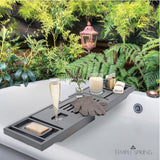 Temple Spring Wooden Bathtub Tray, Bamboo Bathroom Accessories, Bath Tray for Tub, at Home Spa Essentials, Board for Tub Table, Bath Caddy for Bathtub Accessories &amp; Bathroom Essentials – Natural - Homesidy.com