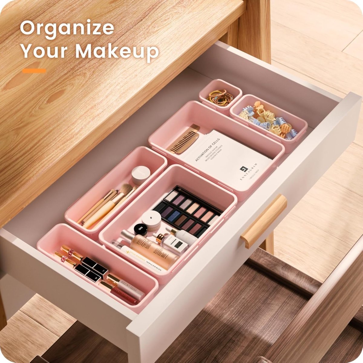 A - LuGei 【Military Grade Drawer Organizer, 【𝟱𝗦𝗶𝘇𝗲】 Makeup organizer, 【Holds 177 Items】 Bathroom Organizers and Storage, Organization and Storage, Desk Drawer Organizer for Bathroom Vanity - Homesidy.com