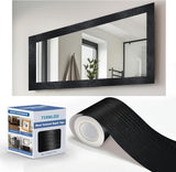 TIANLDD 27 FT Wood Grain Wallpaper Border, Removable Waterproof Mirror Border Peel and Stick,Bathroom Mirror Frame Border.(Black) - Homesidy.com