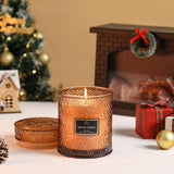 Frosted Cranberry Luxury Scented Candles - 19oz, 88hr Burn Time, Perfect Christmas Gifts for Women - Homesidy.com
