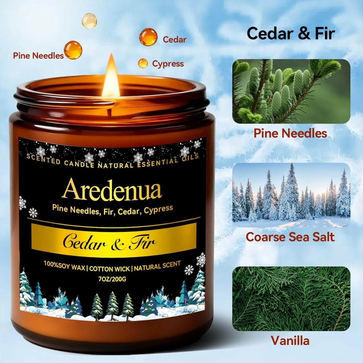 Christmas Candles - Christmas Spice Candle | 7 oz Soy Candles with Warm Cinnamon, Clove &amp; Nutmeg Aroma | Holiday Scented Candle, Cozy Winter Candle Gift for Men &amp; Women - Homesidy.com