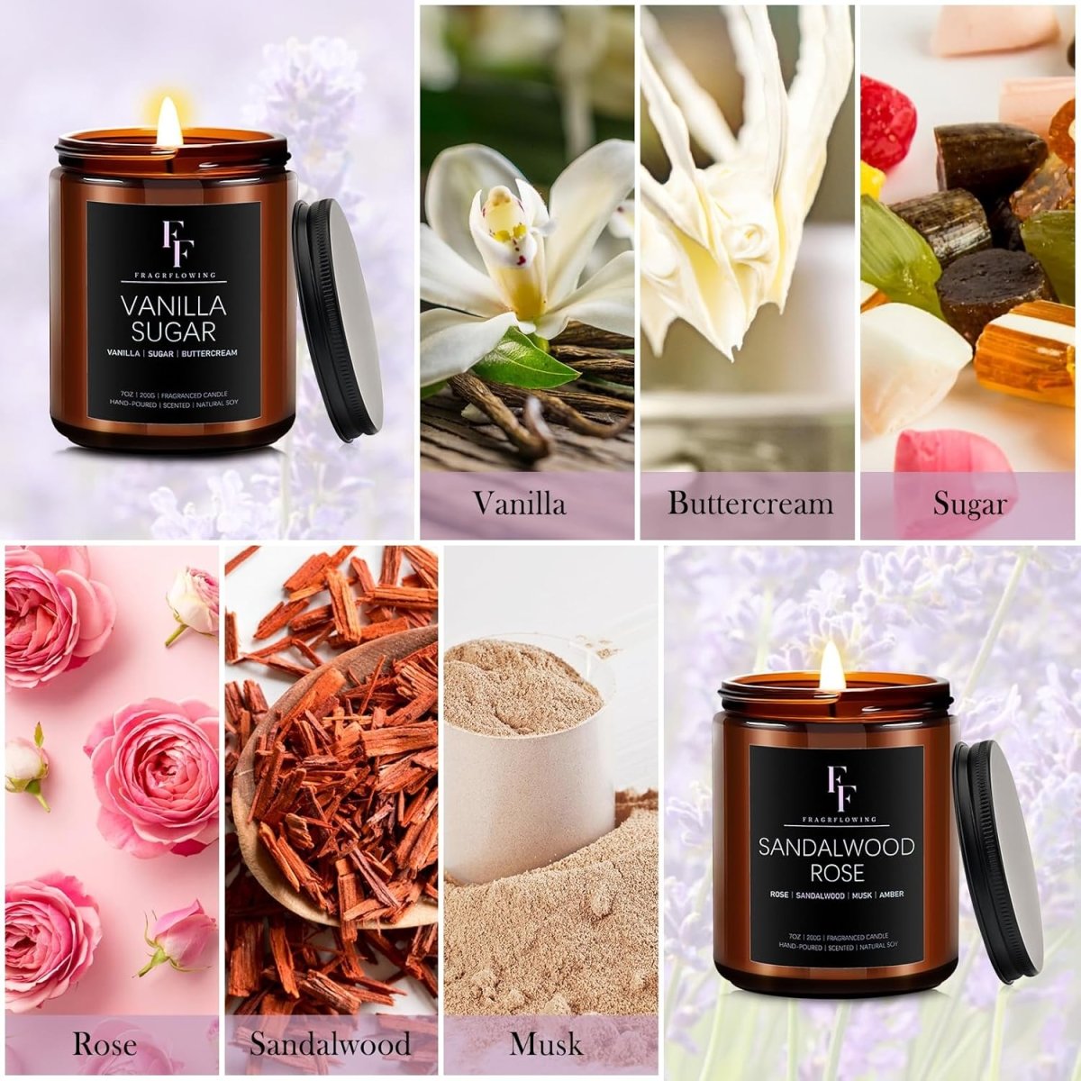 Vanilla Coconut Candle, Scented Candle for Home Soy Wax Candle, Aromatherapy Candle Gift for Women Men, 7oz - Homesidy.com