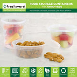 Freshware Food Storage Containers [36 Set] 16 oz Plastic Deli Containers with Lids, Slime, Soup, Meal Prep Containers | BPA Free | Stackable | Leakproof | Microwave/Dishwasher/Freezer Safe - Homesidy.com