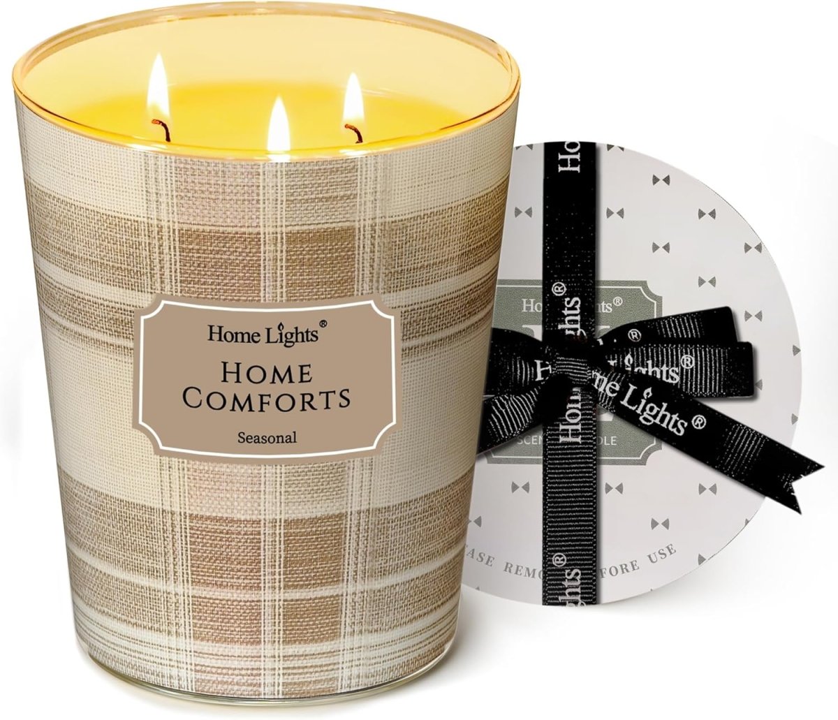 HomeLights Scented Candles for Women &amp; Men, 18oz Candle Jars Aromatherapy 4 - Wick Candle, Ideal for Rustic Modern Home Decor and Gifts, Blueberry Cheesecake - Homesidy.com