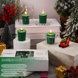 Conelist 8 Pcs Christmas Bayberry Scented Votive Candles Beeswax Blend Candle Gift Box Green Bayberry Scented Wax with Cotton Wick for Xmas Winter Holiday Gifts Collection - Homesidy.com