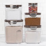 ProKeeper 9 - Piece Airtight Food Storage Container Set – Clear Plastic Flour and Sugar Canister Set with Magnetic Accessories for Kitchen Organization (Grey, 9 - Piece) - Homesidy.com