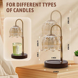 GEEZO Fragrance Candle Warmer Lamp，Electric Candle Warmer with Timer &amp; Dimmer，Mom Christmas Birthday Gifts for Women, House Warming Gifts New Home Bedroom Decor - Homesidy.com