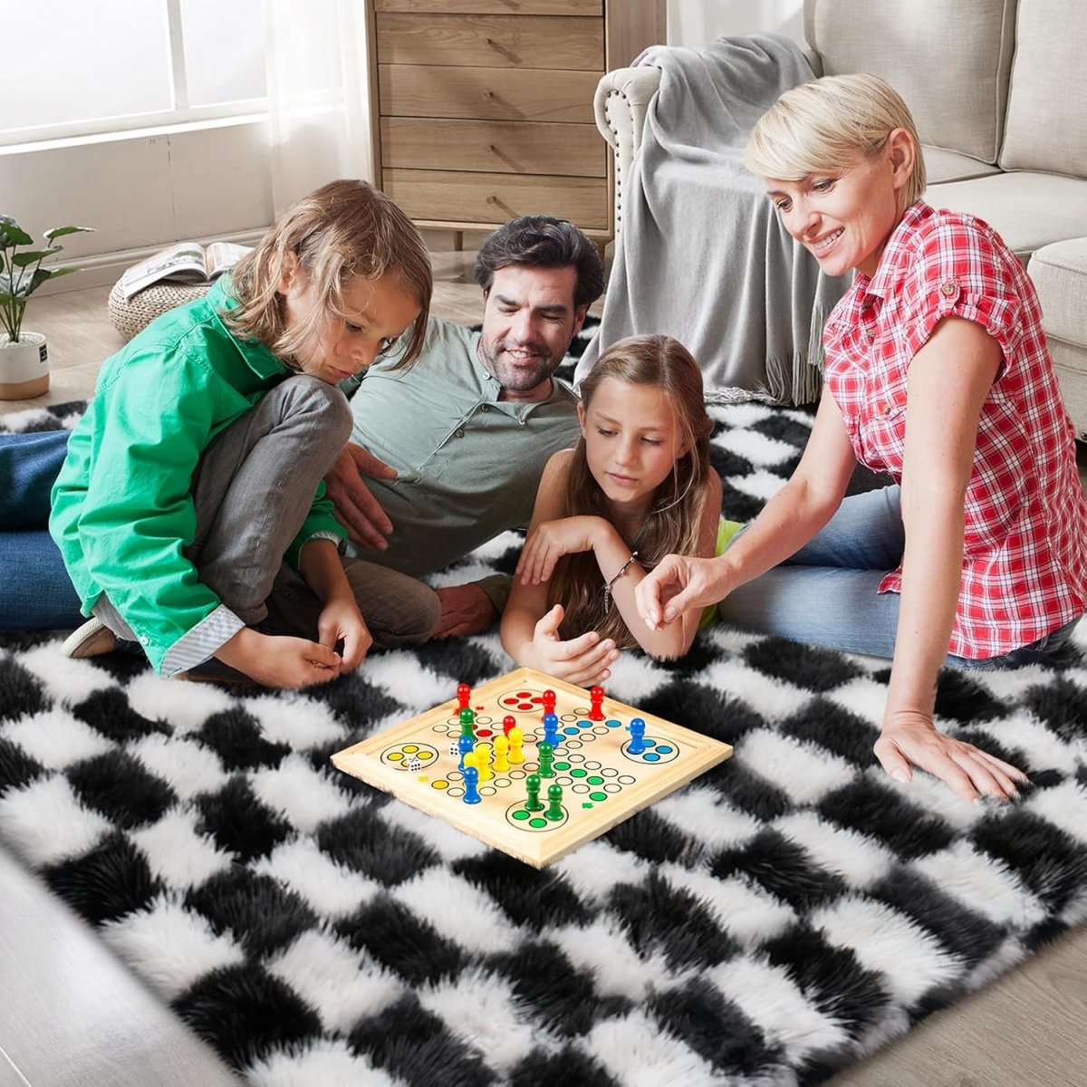 Shag Area Rugs for Bedroom Living Room,4X6 Ultra Soft Fluffy Area Rugs for Dorm, Indoor Carpet Nursery Rugs for Kids Girls Room Home Decor,Pink - Homesidy.com